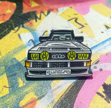 Limited edition white Audi Quattro enamel pin badge - | 33 only