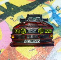 Limited edition red Audi Quattro enamel pin badge - | 3 only remaining