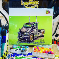 Volkswagen Transporter - Transporter HQ | #ContinuousCar metal print | 30cm x 20cm