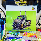 Volkswagen Transporter - Transporter HQ | #ContinuousCar metal print | 30cm x 20cm