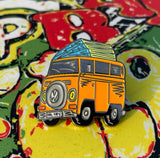 VW T2 Camper - orange - enamel pin badge - 1 only