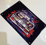 BMW E30 works racing livery | #ContinuousCar metal print | 30cm x 20cm