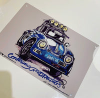 Porsche Ice Rally - Alex Denham | #ContinuousCar metal print | 30cm x 20cm