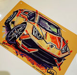 Lamborghini Huracan | #ContinuousCar metal print | 30cm x 20cm