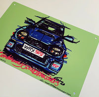Subaru WRX STi | #ContinuousCar metal print | 30cm x 20cm