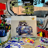 Porsche Ice Rally - Alex Denham | #ContinuousCar metal print | 30cm x 20cm