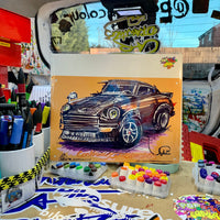 Datsun 260Z | #ContinuousCar metal print | 30cm x 20cm