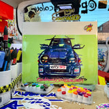 Subaru WRX STi | #ContinuousCar metal print | 30cm x 20cm