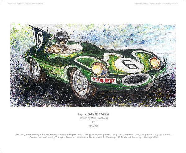 Jaguar D-TYPE 774 RW (Mike Hawthorn) - POPBANGCOLOUR Shop