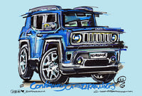 Jeep Renegade  | #ContinuousCar metal print | 30cm x 20cm