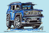 Jeep Renegade  | #ContinuousCar metal print | 30cm x 20cm