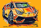 Lamborghini Huracan | #ContinuousCar metal print | 30cm x 20cm