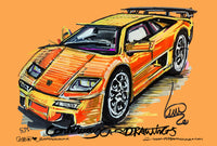 Lamborghini Diablo | #ContinuousCar metal print | 30cm x 20cm