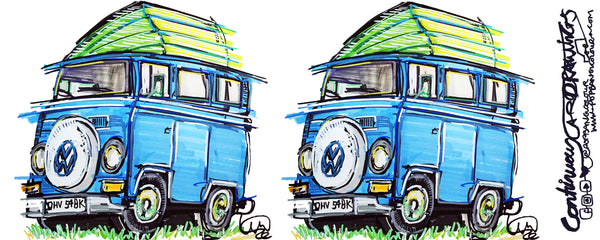 VW Volkswagon T2 Camper - VW Maxine | #ContinuousCar | Mug