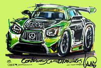 Mercedes-Benz AMG GT British GT | #ContinuousCar metal print | 30cm x 20cm