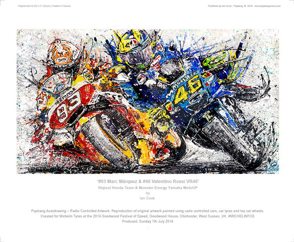 #93 Marc Márquez & #46 Valentino Rossi VR46 - POPBANGCOLOUR Shop