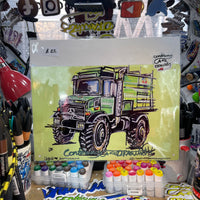 Mercedes Benz Unimog  | #ContinuousCar metal print | 30cm x 20cm