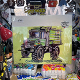 Mercedes Benz Unimog  | #ContinuousCar metal print | 30cm x 20cm
