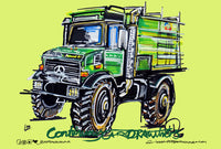 Mercedes Benz Unimog  | #ContinuousCar metal print | 30cm x 20cm