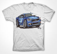 Ford Mustang GT - Blue #ContinuousCar Unisex T-shirt