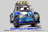 Porsche Ice Rally - Alex Denham | #ContinuousCar metal print | 30cm x 20cm