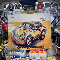 Porsche Sam Moores | #ContinuousCar metal print | 30cm x 20cm
