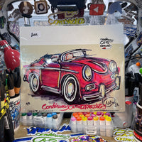 Porsche Speedster | #ContinuousCar metal print | 30cm x 20cm