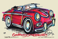 Porsche Speedster | #ContinuousCar metal print | 30cm x 20cm