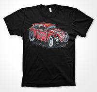 Volkswagen Beetle 'Rat n' Retro' Volksrod #ContinuousCar Unisex T-shirt