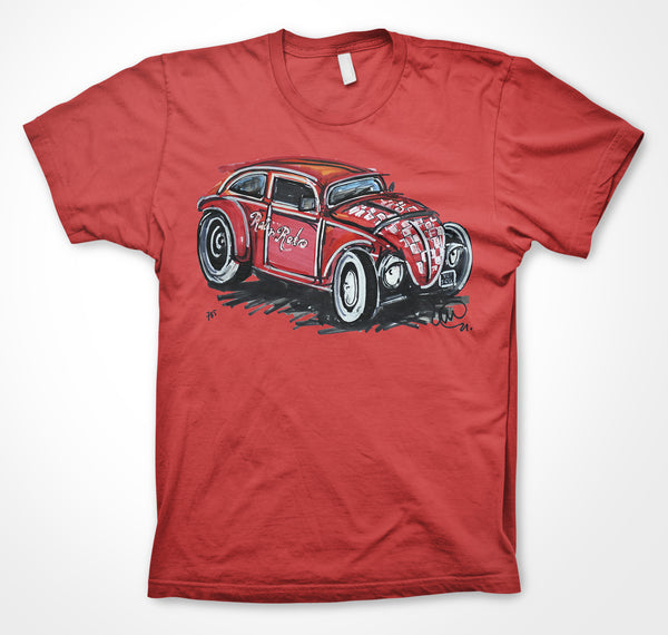 Volkswagen Beetle 'Rat n' Retro' Volksrod #ContinuousCar Unisex T-shirt