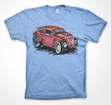 Volkswagen Beetle 'Rat n' Retro' Volksrod #ContinuousCar Unisex T-shirt