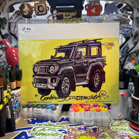 Suzuki Jimny | #ContinuousCar metal print | 30cm x 20cm