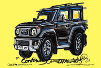 Suzuki Jimny | #ContinuousCar metal print | 30cm x 20cm