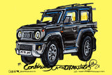 Suzuki Jimny | #ContinuousCar metal print | 30cm x 20cm