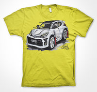 Toyota GR Yaris - white #ContinuousCar Unisex T-shirt