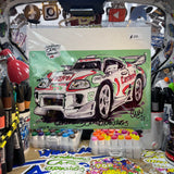 Toyota Supra Castrol | #ContinuousCar metal print |30cm x 20cm
