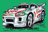 Toyota Supra Castrol | #ContinuousCar metal print |30cm x 20cm