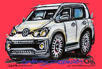 Volkswagen UP! GTi - Tiny Terror #ContinuousCar metal print | 30cm x 20cm