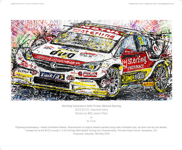 Sterling Insurance with Power Maxed Racing | 2019 BTCC Vauxhall Astra - POPBANGCOLOUR Shop