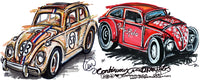 VW Volkswagen Beetle 'Herbie'  & Rat & Retro Beetle | #ContinuousCar | Mug