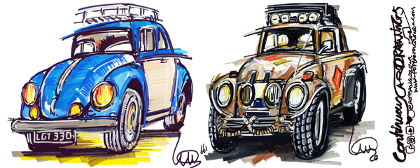 VW Volkswagen Beetles - Baloo The Beetle & Pedro the Baja Mug | #ContinuousCar | Mug
