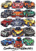 #ContinuousCar poster print collection | Lotus